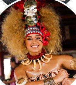 Traditional Samoan cultural dancer